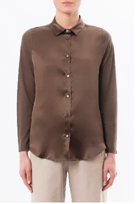 Silk Front Shirt Cocoa