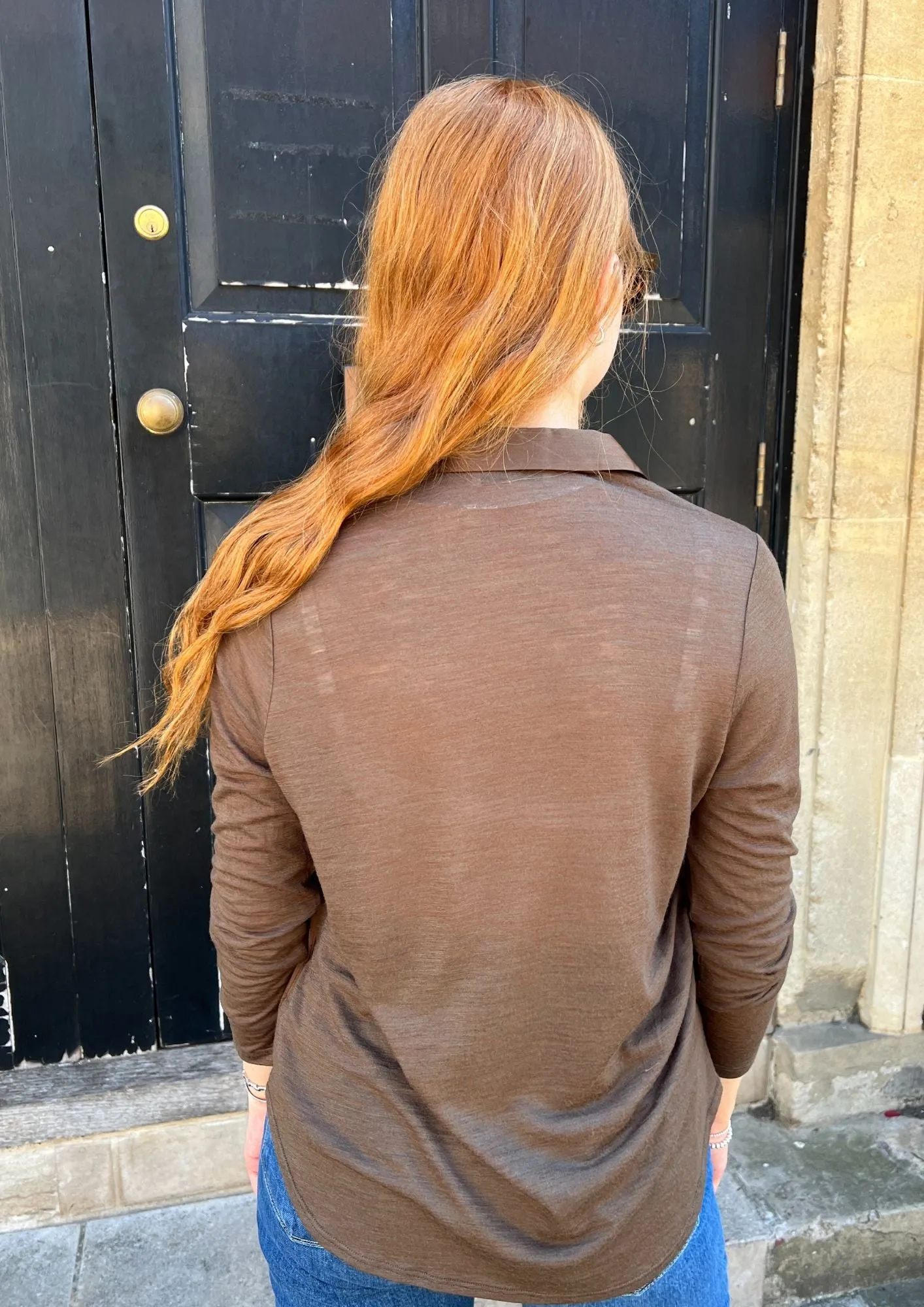 Silk Front Shirt Cocoa