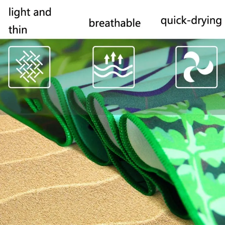 Sports Fitness Swimming Bath Towel Printed Double-Sided Velvet Absorbent Quick-Drying Beach Towel, Size: 155x80cm (Soft Lightning)