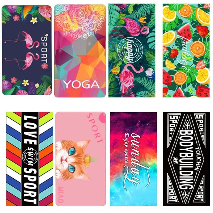 Sports Fitness Swimming Bath Towel Printed Double-Sided Velvet Absorbent Quick-Drying Beach Towel, Size: 155x80cm (Soft Lightning)